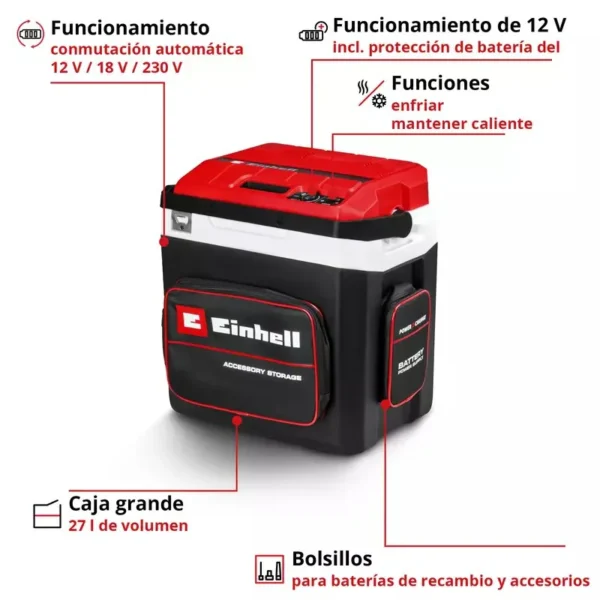 HELADERA PORTATIL  A BATERÍA TE-COL 18/27 LI-SOLO